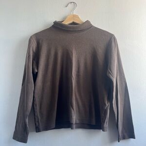 Coffee Mockneck Long Sleeve